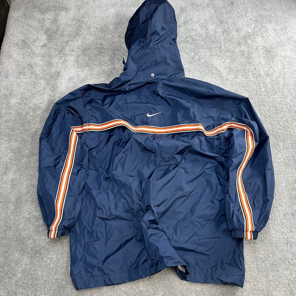 Vintage 90's Nike Womens Medium Jacket Jersey Lined Hooded Windbreaker Retro